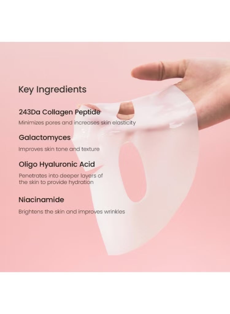 بيودانس قناع بيو-كولاجين بيو ديب الحقيقي من بايودانس (34 جرام × 4 قطع)، قناع مرطب ليلي، يقلل المسام، يحسن المرونة، - Image 4